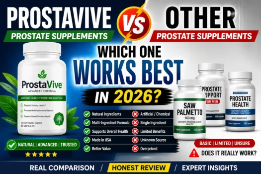 ProstaVive vs other prostate supplements comparison showing which works best in 2026